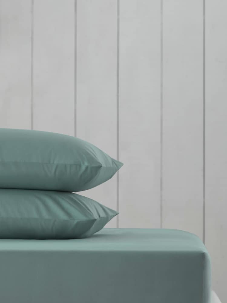 Green Sage Cotton Rich Fitted Sheet - Image 1 of 2 Green Sage Cotton Rich Fitted Sheet - Image 1 of 2