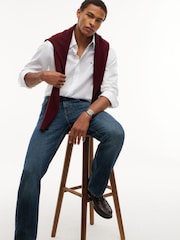 Tommy Hilfiger Blue Dover Regular Straight Whiskered Jeans - Image 5 of 6