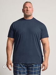 أزرق - BadRhino Big & Tall Jersey Henley & Woven Bottoms Set - صورة 1 من 6