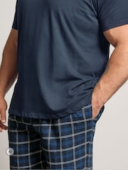أزرق - BadRhino Big & Tall Jersey Henley & Woven Bottoms Set - صورة 4 من 6