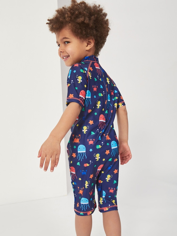 Harry Bear Blue Boys Nautical Sea Life Swim Surfsuit - Image 2 of 4