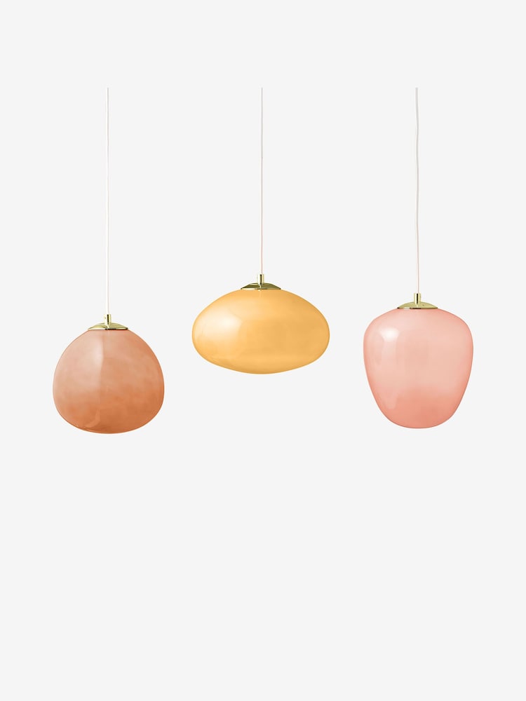MADE.COM Pink Adrianne Linear Pendant Light - Image 2 of 3