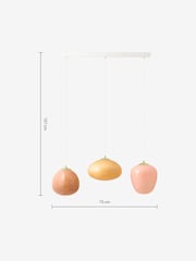 MADE.COM Pink Adrianne Linear Pendant Light - Image 3 of 3