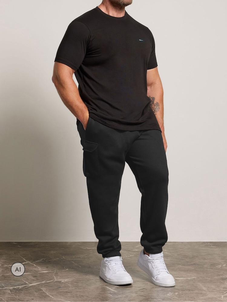 BadRhino Big & Tall Black 2 Pack Cargo Joggers - Image 2 of 7 BadRhino Big & Tall Black 2 Pack Cargo Joggers - Image 2 of 7