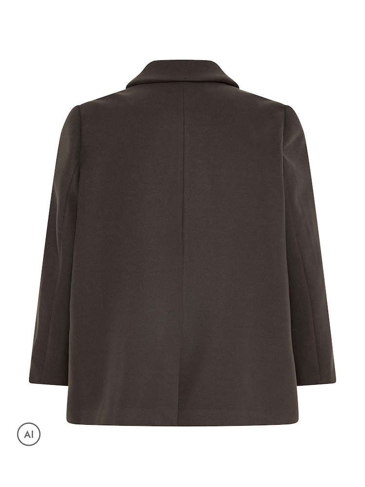 BadRhino Big & Tall Brown Double Breasted Pea Coat - Image 6 of 6 BadRhino Big & Tall Brown Double Breasted Pea Coat - Image 6 of 6