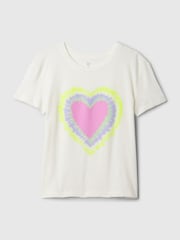Gap White Heart Graphic Short Sleeve Crew Neck T-Shirt (4-13yrs) - Image 4 of 4