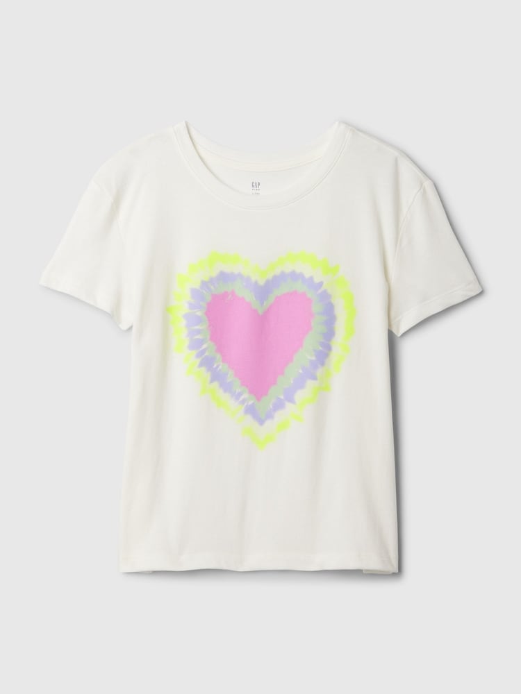 Gap White Heart Graphic Short Sleeve Crew Neck T-Shirt (4-13yrs) - Image 4 of 4