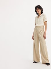 Cream/Бежевый - ® Широкие брюки со складками Levi's - Изображение 1 из 8