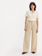 Cream/Бежевый - ® Широкие брюки со складками Levi's - Изображение 3 из 8