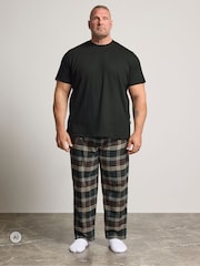 أسود - BadRhino Big & Tall Jersey Henley & Woven Bottoms Set - صورة 2 من 6