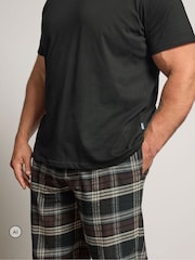 أسود - BadRhino Big & Tall Jersey Henley & Woven Bottoms Set - صورة 4 من 6