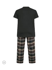 أسود - BadRhino Big & Tall Jersey Henley & Woven Bottoms Set - صورة 6 من 6