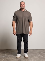 Zestaw 3 koszulek polo BadRhino Big & Tall z ozdobnym wykończeniem - Obraz 4 z 9