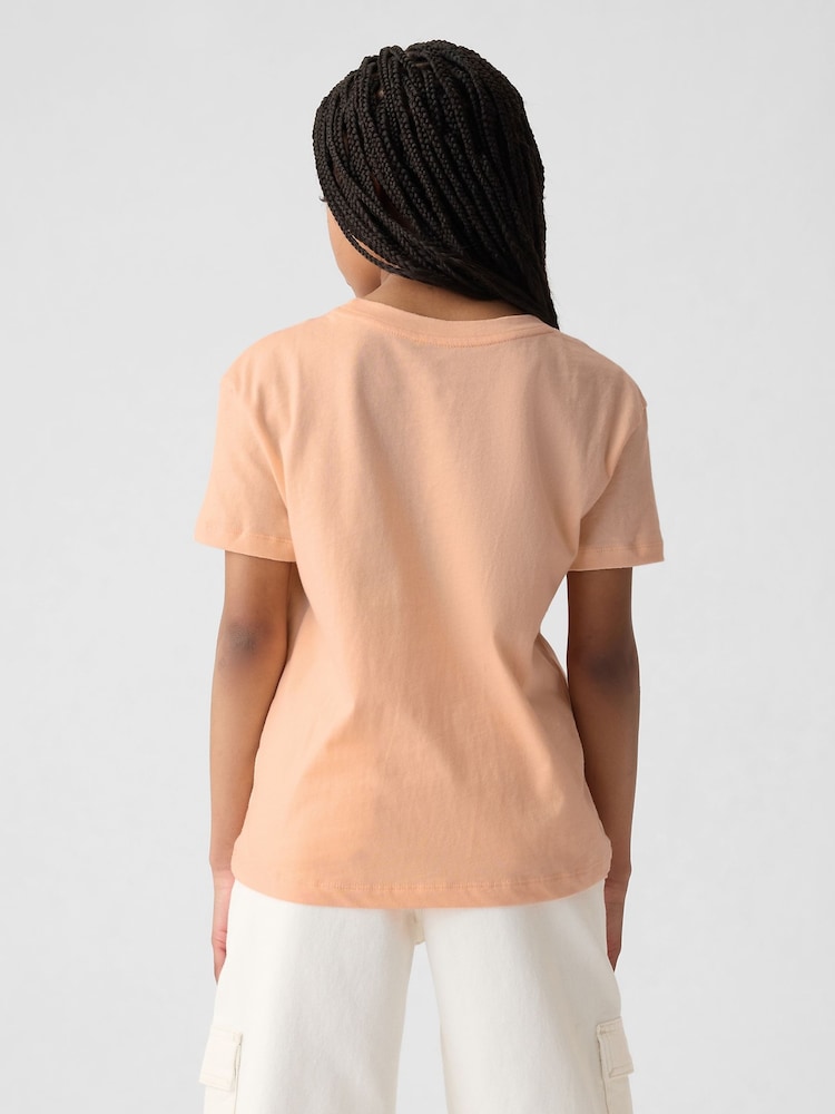 Gap Orange Flower Slogan Graphic Crew Neck Short Sleeve T-Shirt (4-13yrs) - Image 2 of 4