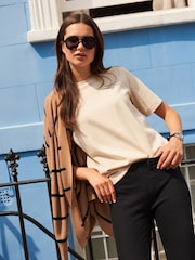 Oatmeal Cream Heavyweight Short Sleeve Crew Neck T-Shirt - Image 1 of 12