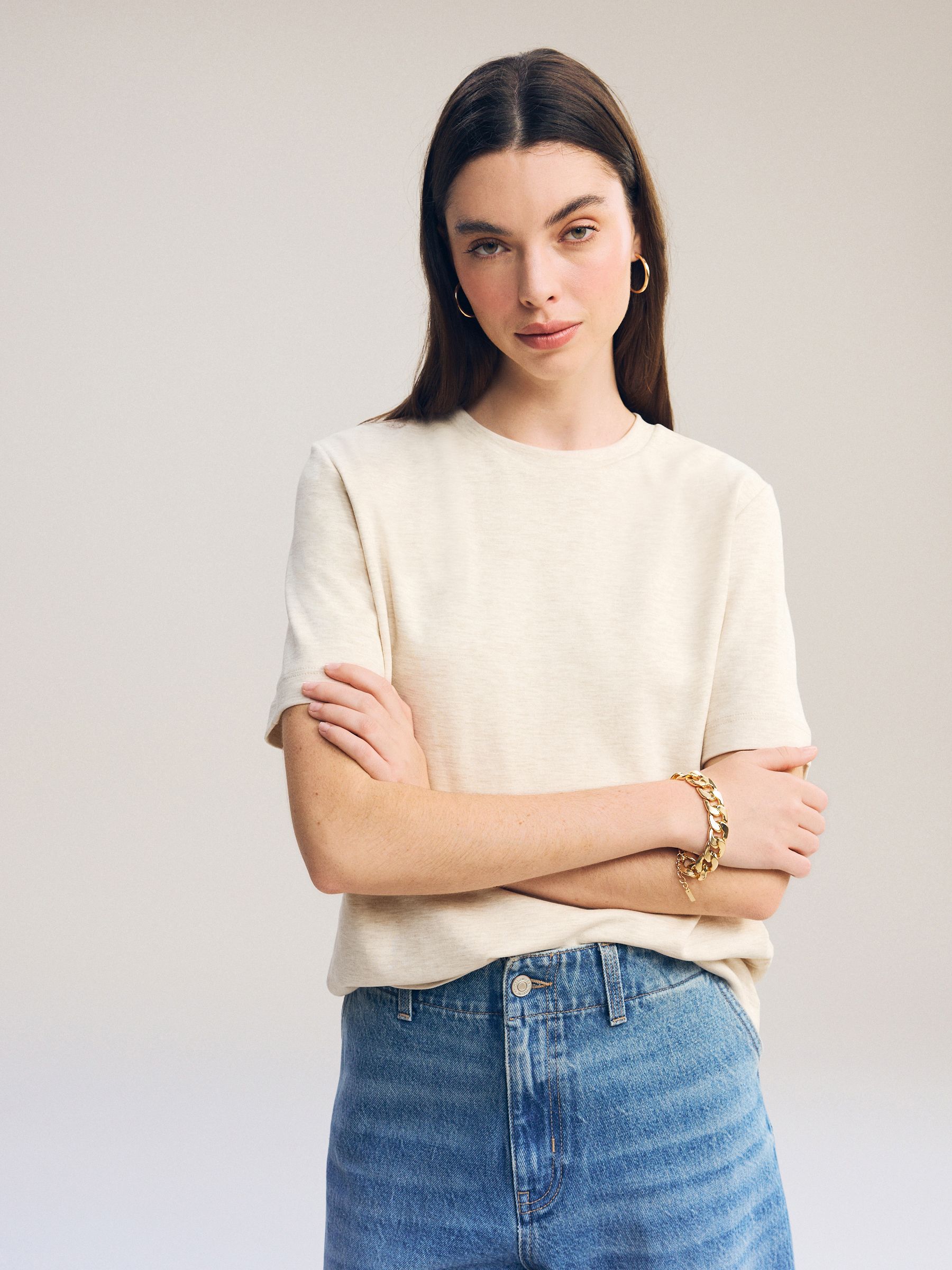 Buy Oatmeal Cream Heavyweight Short Sleeve Crew Neck T-Shirt Buy Oatmeal Cream Heavyweight Short Sleeve Crew Neck T-Shirt