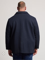 BadRhino Big & Tall Blue Double Breasted Pea Coat - Image 3 of 6