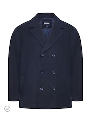 BadRhino Big & Tall Blue Double Breasted Pea Coat - Image 5 of 6