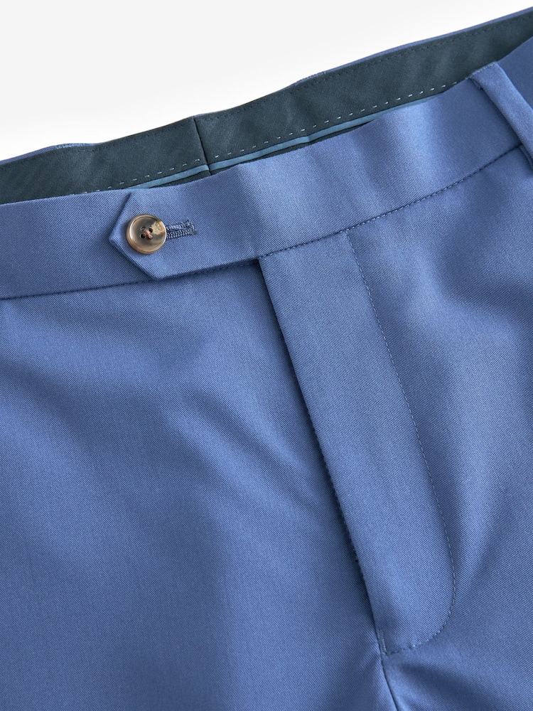 Cobalt Blue Slim Fit Motionflex Stretch Suit Trousers - Image 7 of 9