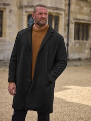 BadRhino Big & Tall Black Formal Overcoat - Image 1 of 7