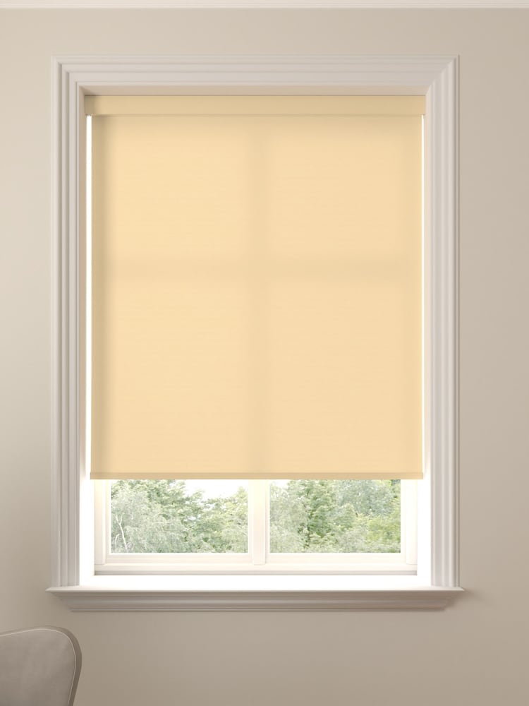 Butter Yellow Asher Made To Measure Light Filtering Roller Blind - Image 1 of 3