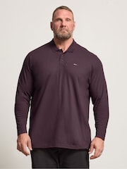 BadRhino Big & Tall Red Long Sleeve Core Polo Shirt - Image 1 of 6