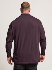 BadRhino Big & Tall Red Long Sleeve Core Polo Shirt - Image 2 of 6