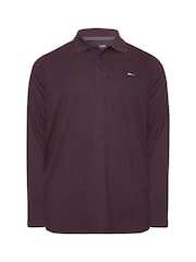 BadRhino Big & Tall Red Long Sleeve Core Polo Shirt - Image 5 of 6