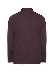 BadRhino Big & Tall Red Long Sleeve Core Polo Shirt - Image 6 of 6