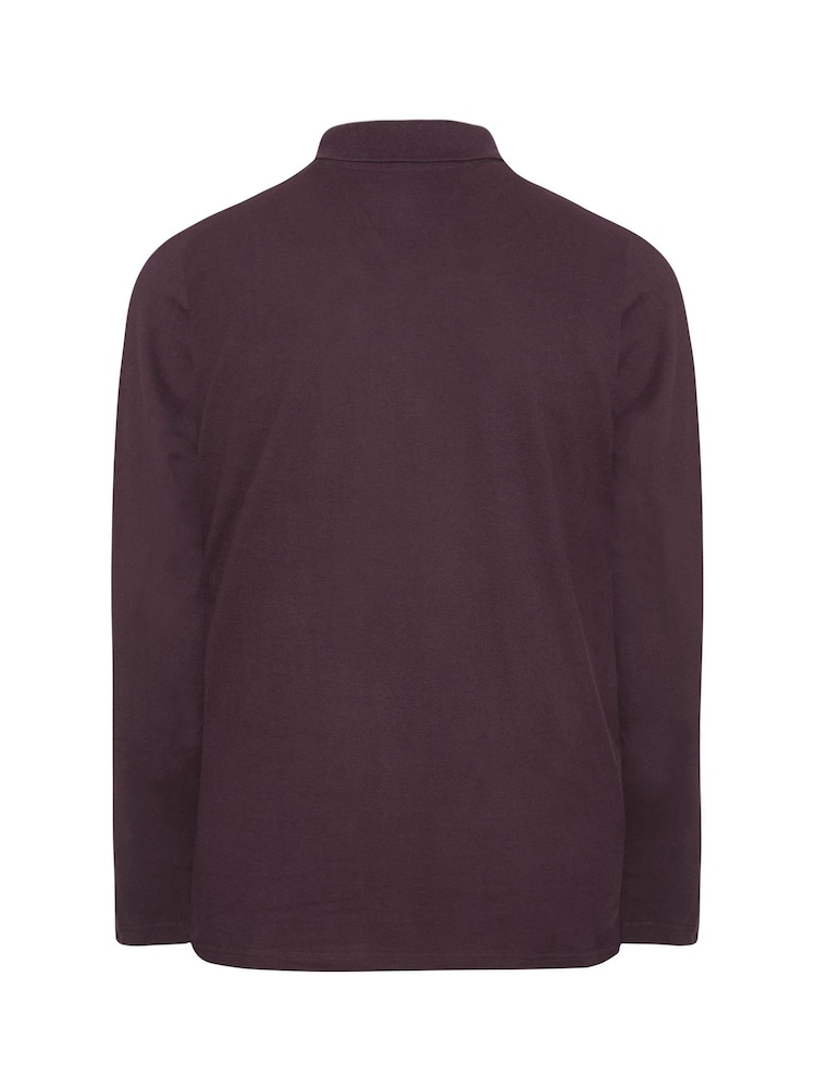 BadRhino Big & Tall Red Long Sleeve Core Polo Shirt - Image 6 of 6 BadRhino Big & Tall Red Long Sleeve Core Polo Shirt - Image 6 of 6