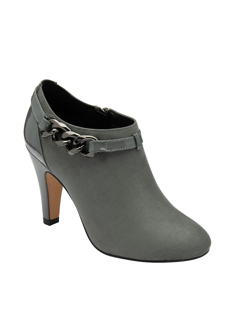 Lotus Grey Heeled Shoe Boots - Image 1 of 4