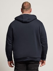 BadRhino Big & Tall Blue Borg Lined Zip Through Hoodie - Image 3 of 6