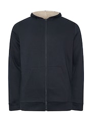 BadRhino Big & Tall Blue Borg Lined Zip Through Hoodie - Image 5 of 6