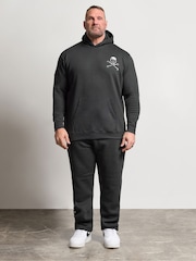 BadRhino Big & Tall Black Side Skull Open Hem Joggers - Image 1 of 6