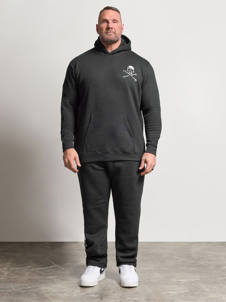 BadRhino Big & Tall Black Side Skull Open Hem Joggers - Image 1 of 6 BadRhino Big & Tall Black Side Skull Open Hem Joggers - Image 1 of 6