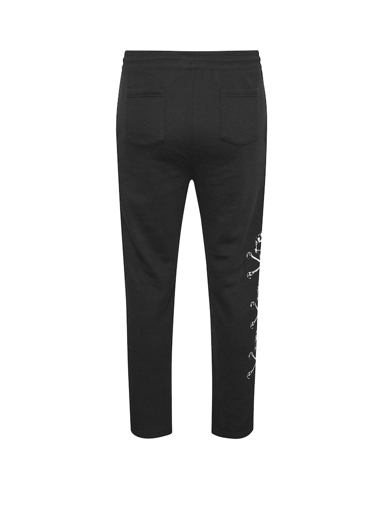 BadRhino Big & Tall Black Side Skull Open Hem Joggers - Image 6 of 6 BadRhino Big & Tall Black Side Skull Open Hem Joggers - Image 6 of 6