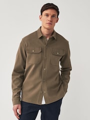 Brown Popper Shacket - Image 1 of 9