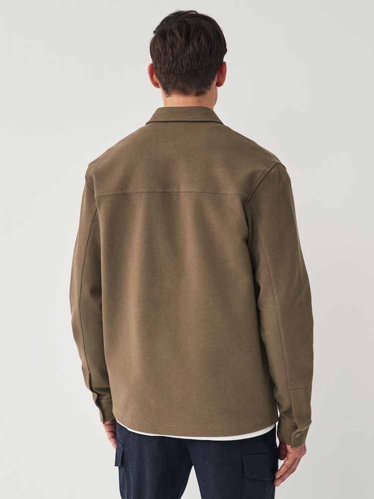 Brown Popper Shacket - Image 3 of 9