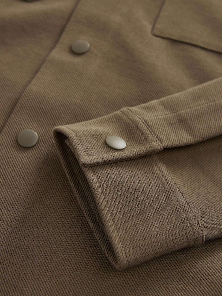 Brown Popper Shacket - Image 7 of 9