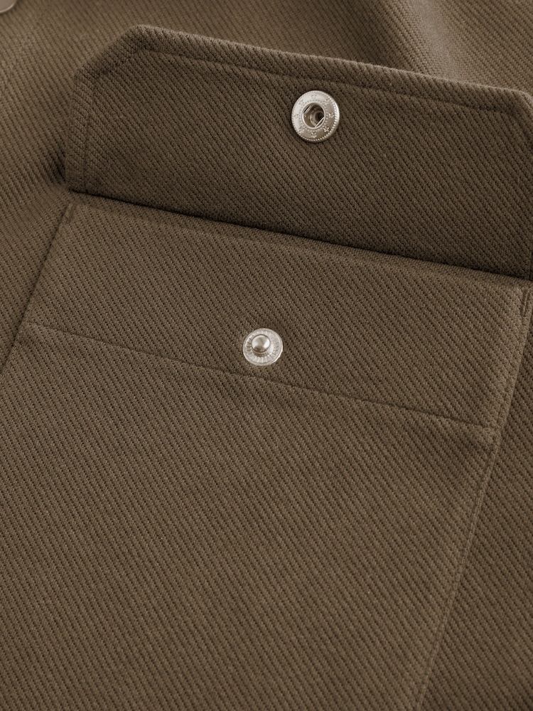 Brown Popper Shacket - Image 8 of 9