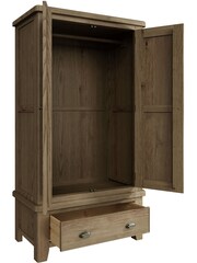 K Interiors Brown Embleton Solid Wood Double, 1 Drawer Wardobe - Image 2 of 2