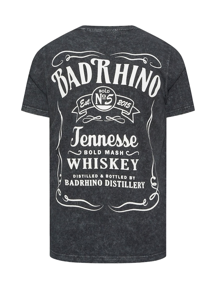 BadRhino Big & Tall Black Whiskey Rodeo Graphic T-Shirt - Image 7 of 7 BadRhino Big & Tall Black Whiskey Rodeo Graphic T-Shirt - Image 7 of 7
