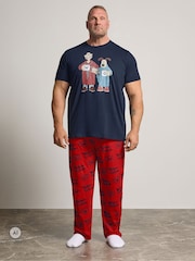 BadRhino Big & Tall Blue Wallace & Gromit Pyjamas Set - Image 2 of 7