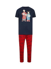 BadRhino Big & Tall Blue Wallace & Gromit Pyjamas Set - Image 6 of 7