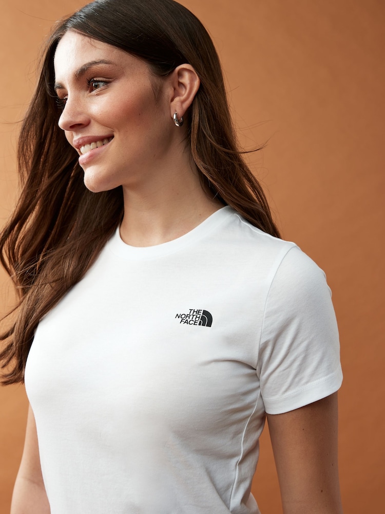 The North Face White Womens Simple Dome T-Shirt - Image 3 of 7