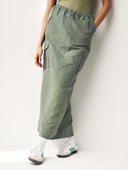 Khaki Green Cargo Midi Skirt - Image 1 of 8