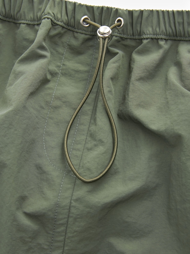 Khaki Green Cargo Midi Skirt - Image 7 of 8