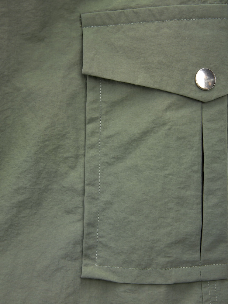 Khaki Green Cargo Midi Skirt - Image 8 of 8