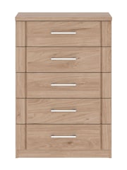 Wiemann Holm Oak Torquay Chest of 5 Drawer Drawers - Image 2 of 2