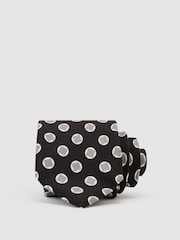 Reiss Lelio Silk Geometric Square Medallion-Print Tie - 5의 이미지 1